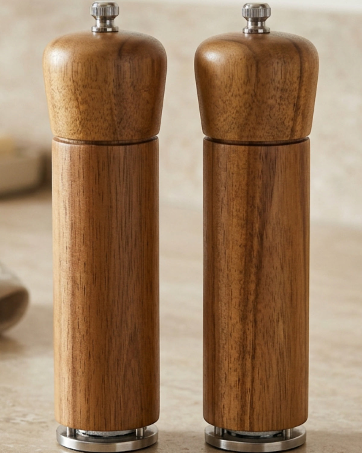 Wupko Acacia Wood Manual Salt Pepper Mill Set 20 cm - Lifestyle view