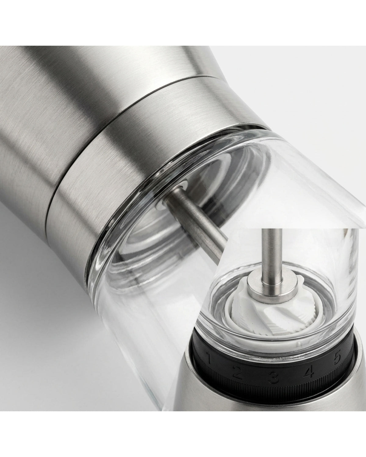 Wupko Glass Manual Salt Pepper Grinder Set 180 ml - Detail view